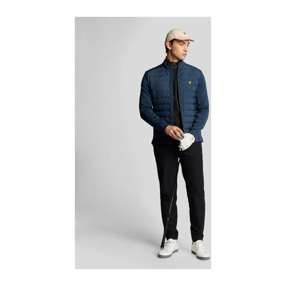 Lyle & Scott Jassen Hybrid Gewatteerd Volledige Rits Golfjas Blue Heren