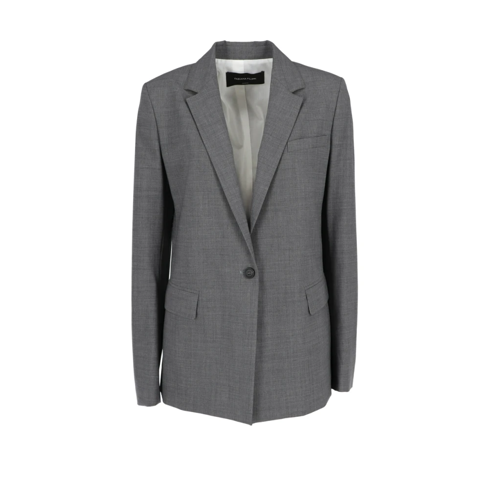 Fabiana Filippi Elegante Blazer voor Vrouwen Gray Dames