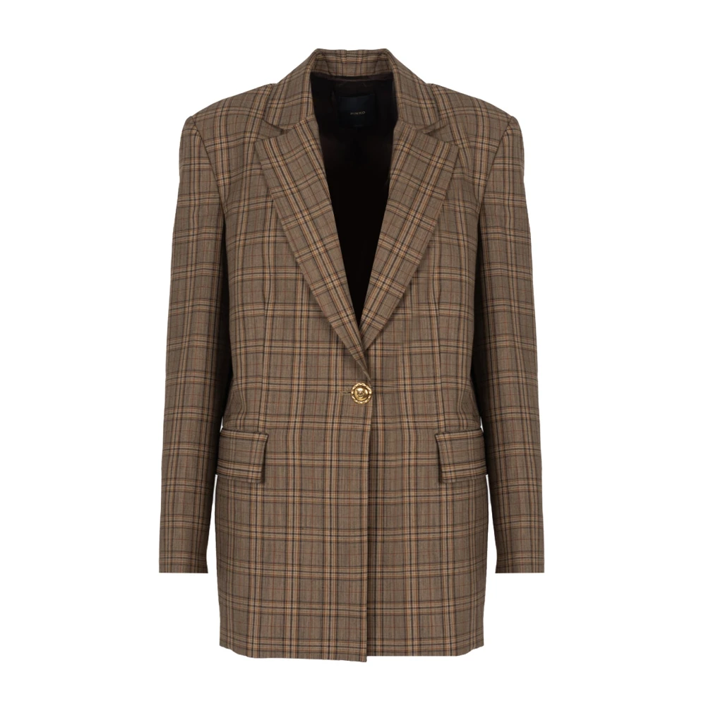 Pinko Geruite Blazer Brown Dames