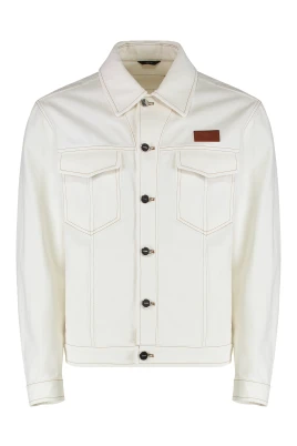 Stilig Denimjacka med Fickor
