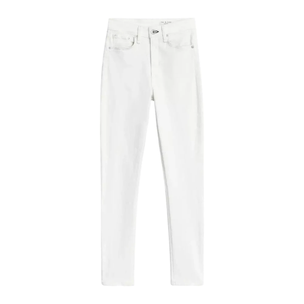 Rag & Bone Hoge Taille Skinny Denim Jeans White Dames