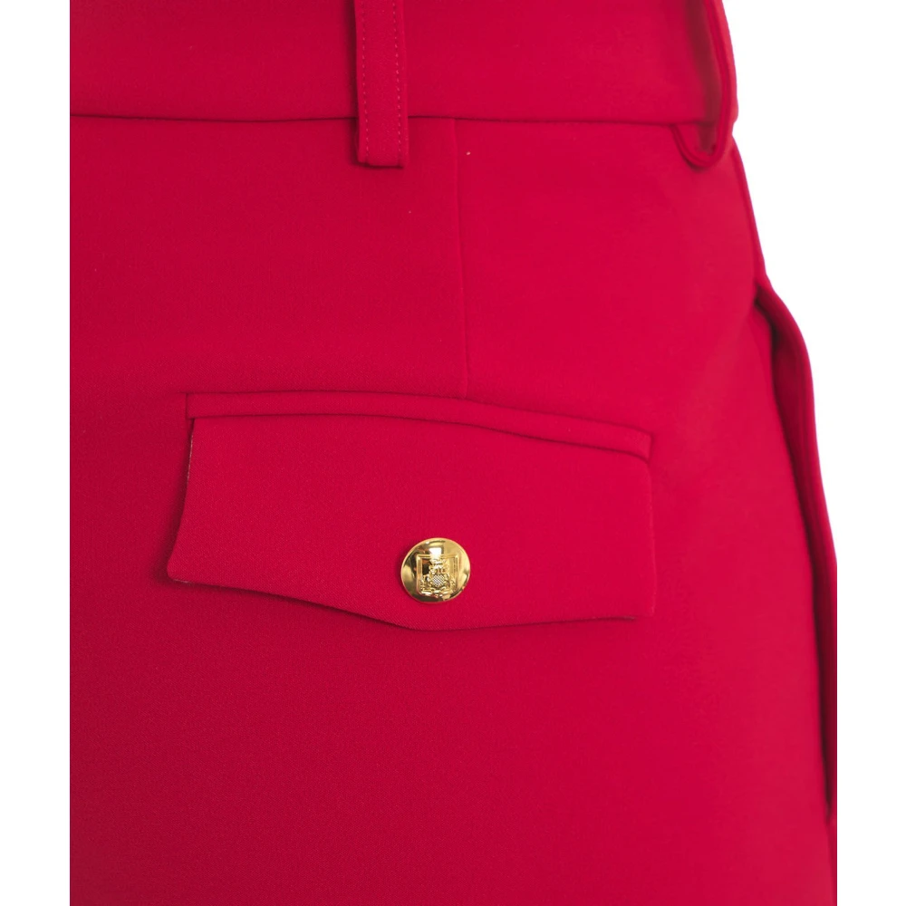 Elisabetta Franchi Rode Broek Aw24 Dameskleding Red Dames