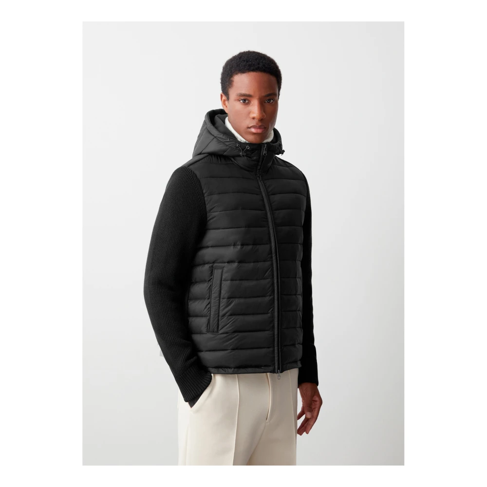 Colmar Zwarte Jassen met Ritssluiting en Capuchon Black Heren
