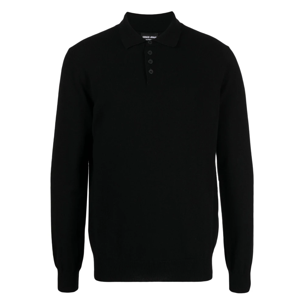 Giorgio Armani Polo Shirts Black Heren