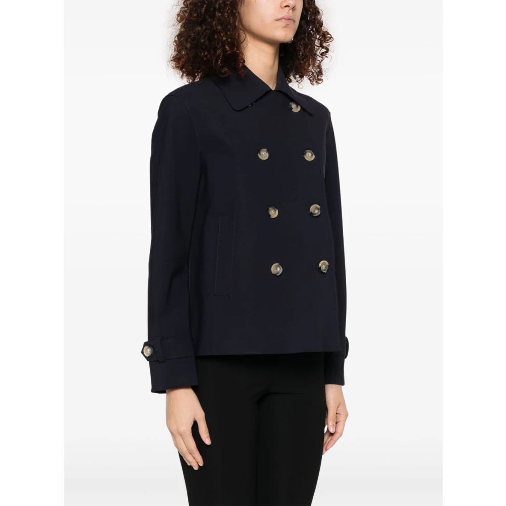 Harris Wharf London Jacket met gespreide kraag Blue Dames