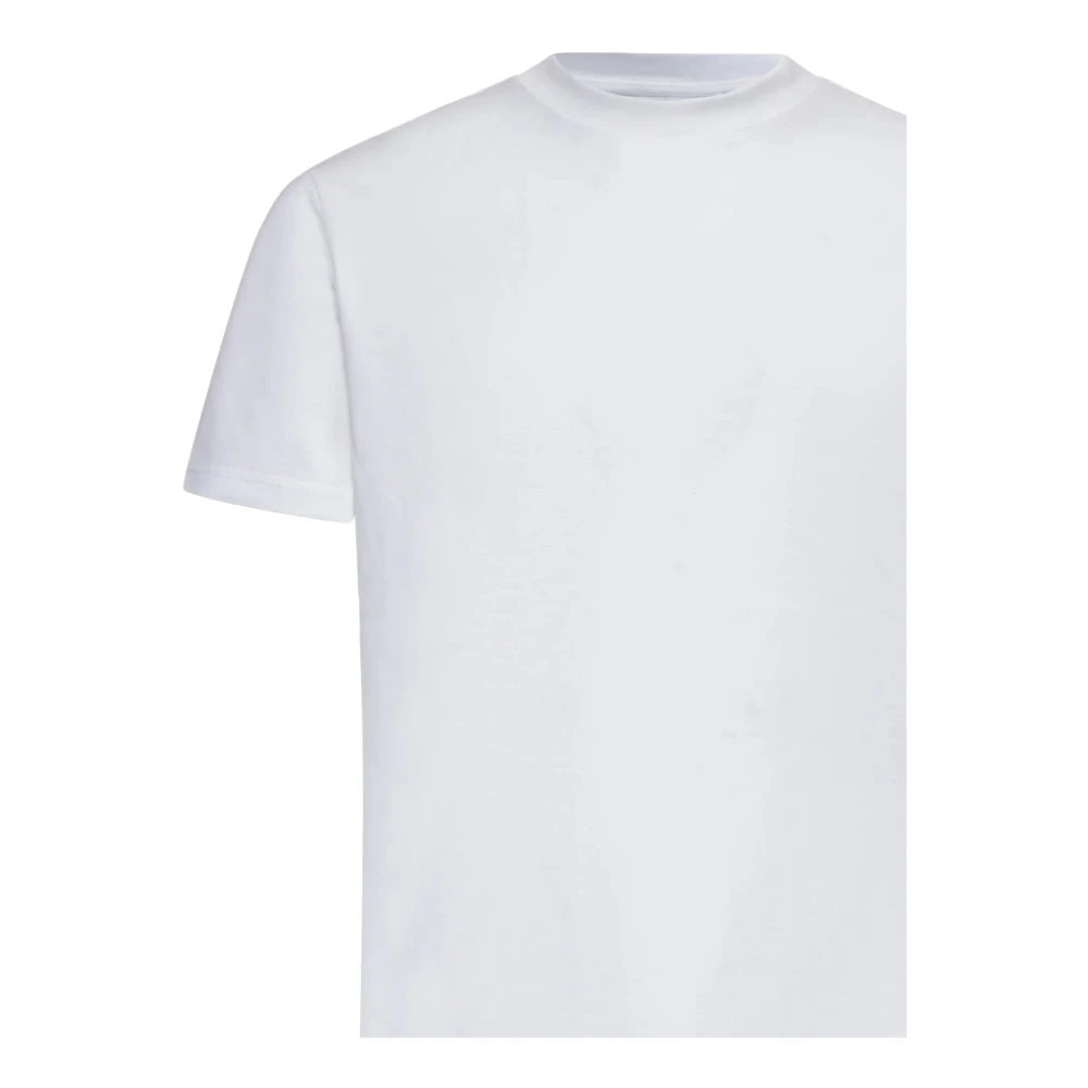 Low Brand Witte Katoenen T-shirt met Ronde Hals White Heren