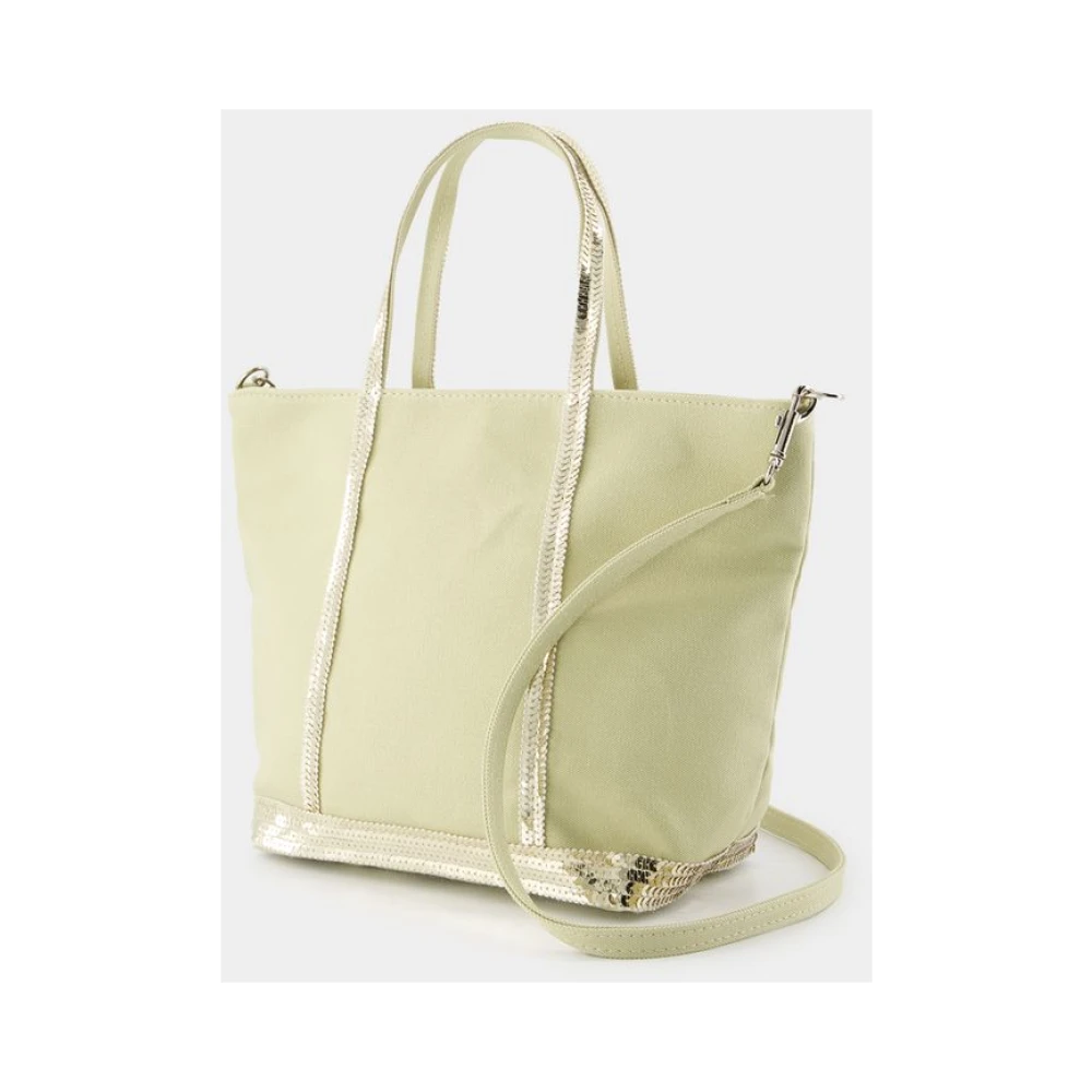 Vanessa Bruno Gele Katoenen Shopper Tas Dubbel Draag Yellow Dames