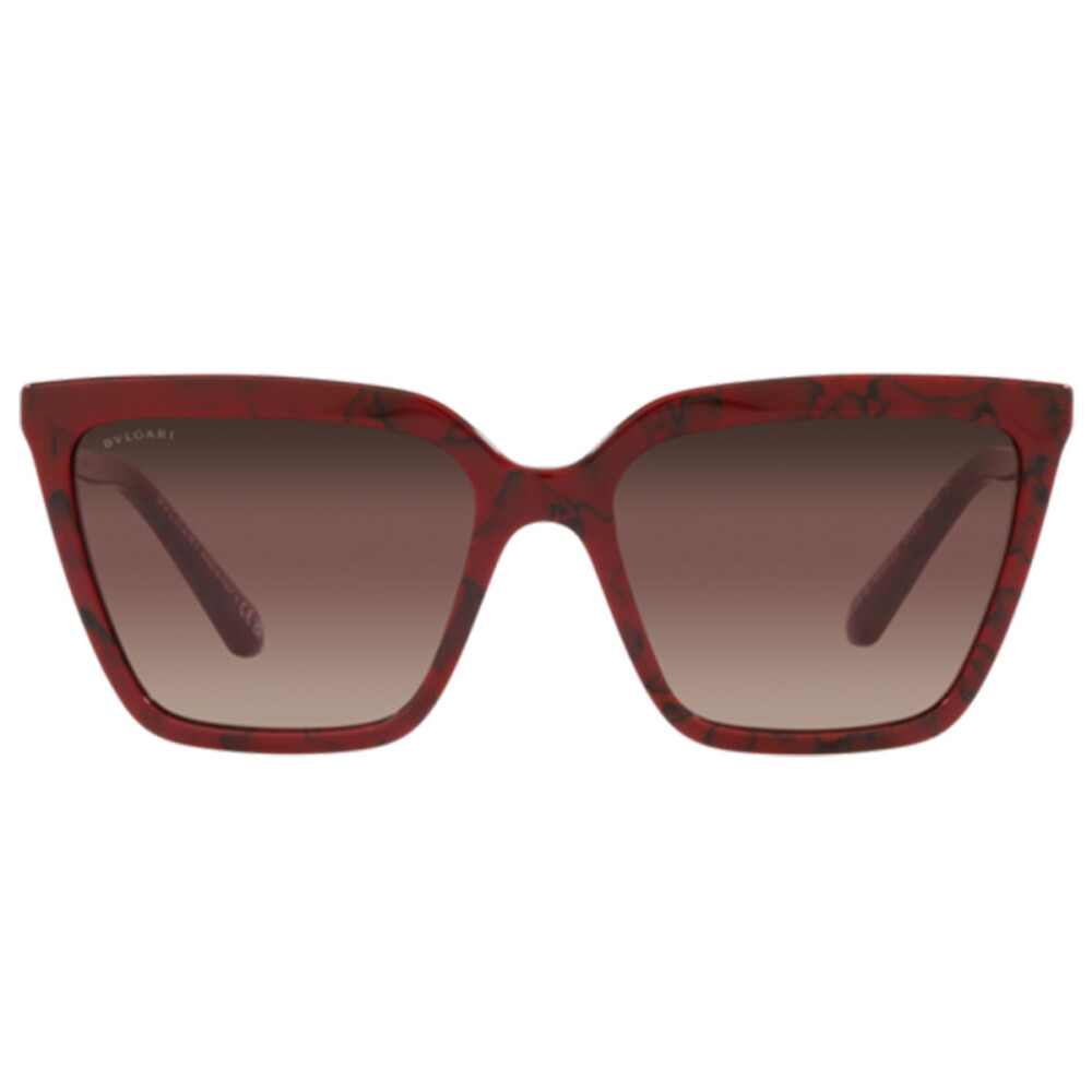 Lunettes de Soleil Cat Eye Bulgari avec Monture Cerise et Verres