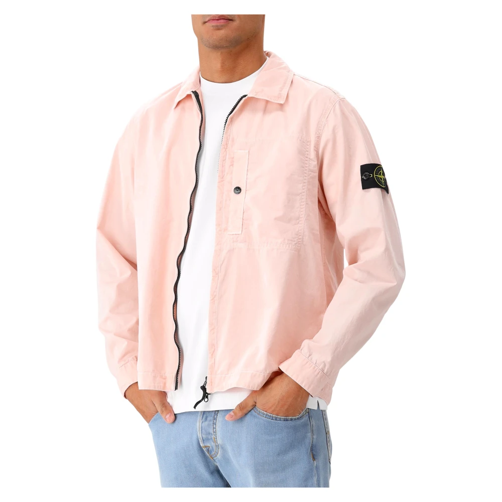 Stone Island Rosa Overshirt Pink, Herr