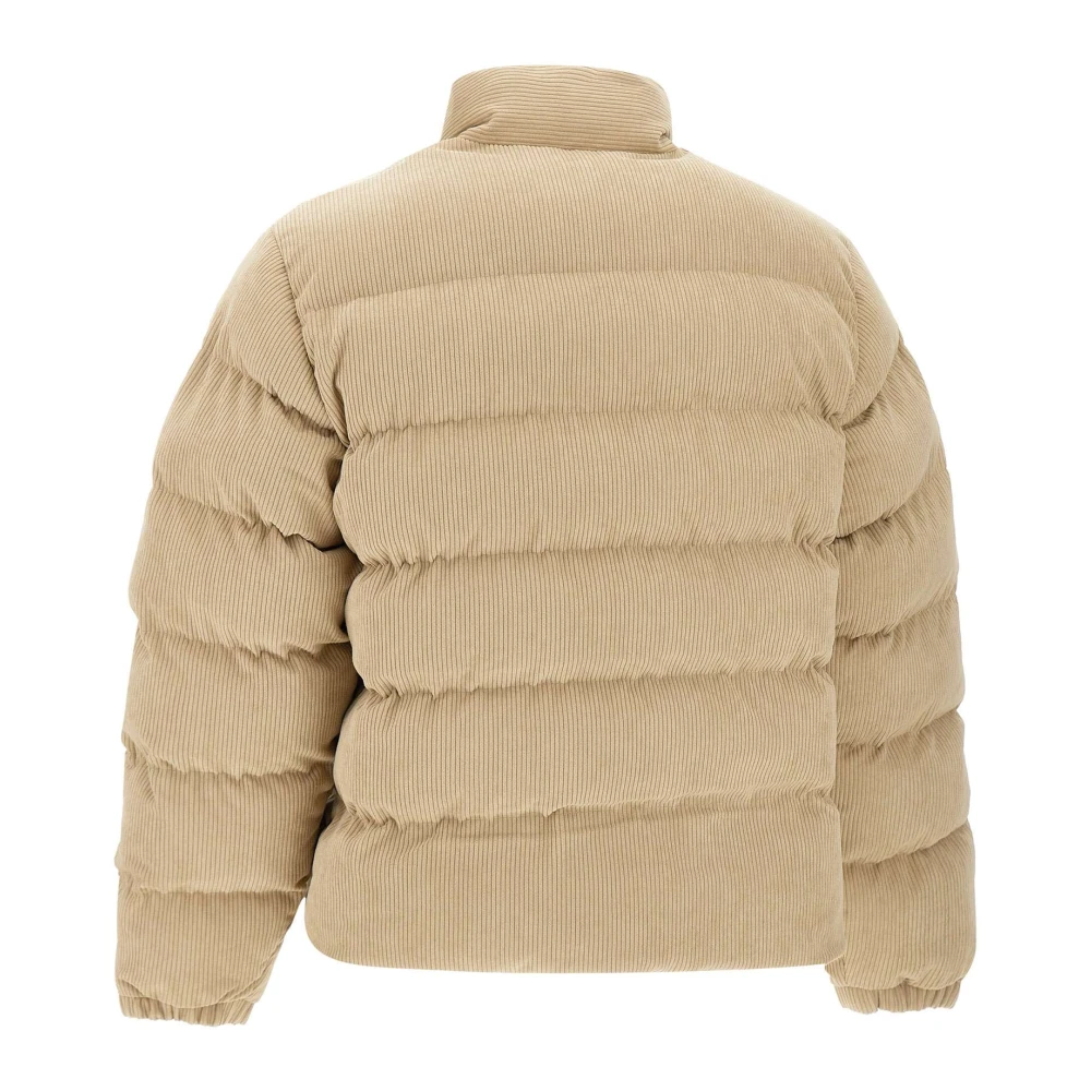 Lacoste Ribfluwelen Donsjas Beige Heren