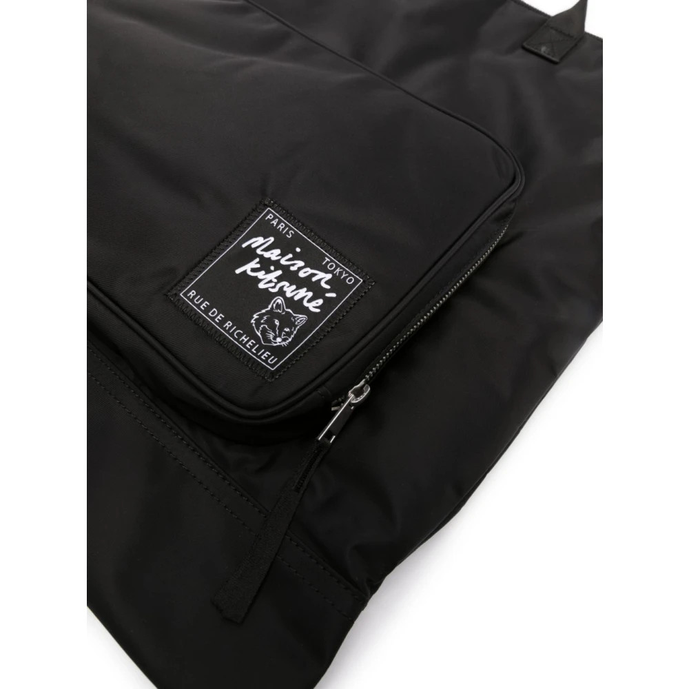 Maison Kitsuné Zwarte Helm Tas Black Heren