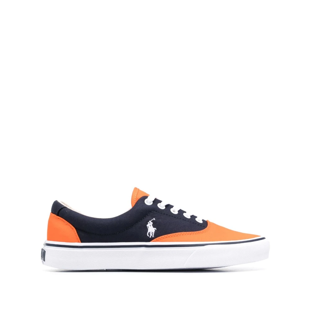 Polo Ralph Lauren Låg Topp Spets Sneakers Marinblå/Orange Multicolor, Herr