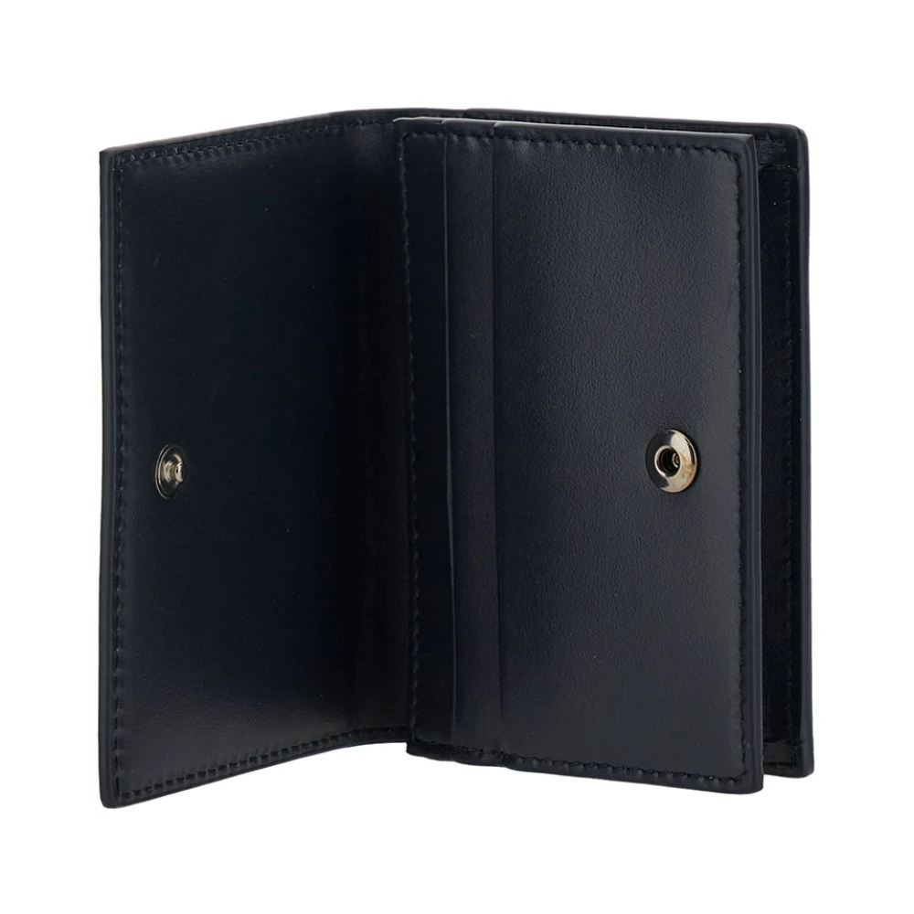Dolce & Gabbana Zwarte Leren Portemonnee Kaarthouder Black Heren