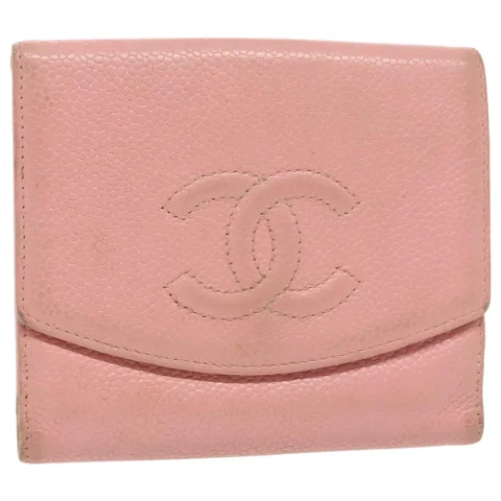 Chanel Vintage Pre-owned Leather wallets Pink Dames