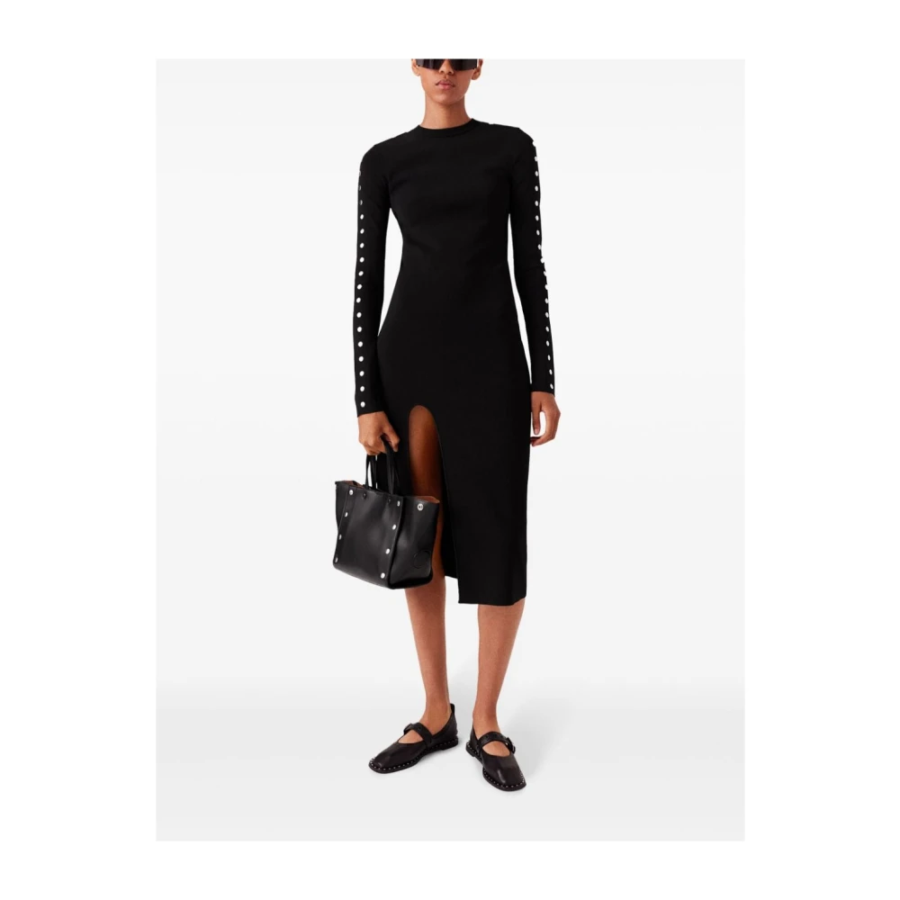 Stella Mccartney Gestikte Gebreide Jurk Black Dames