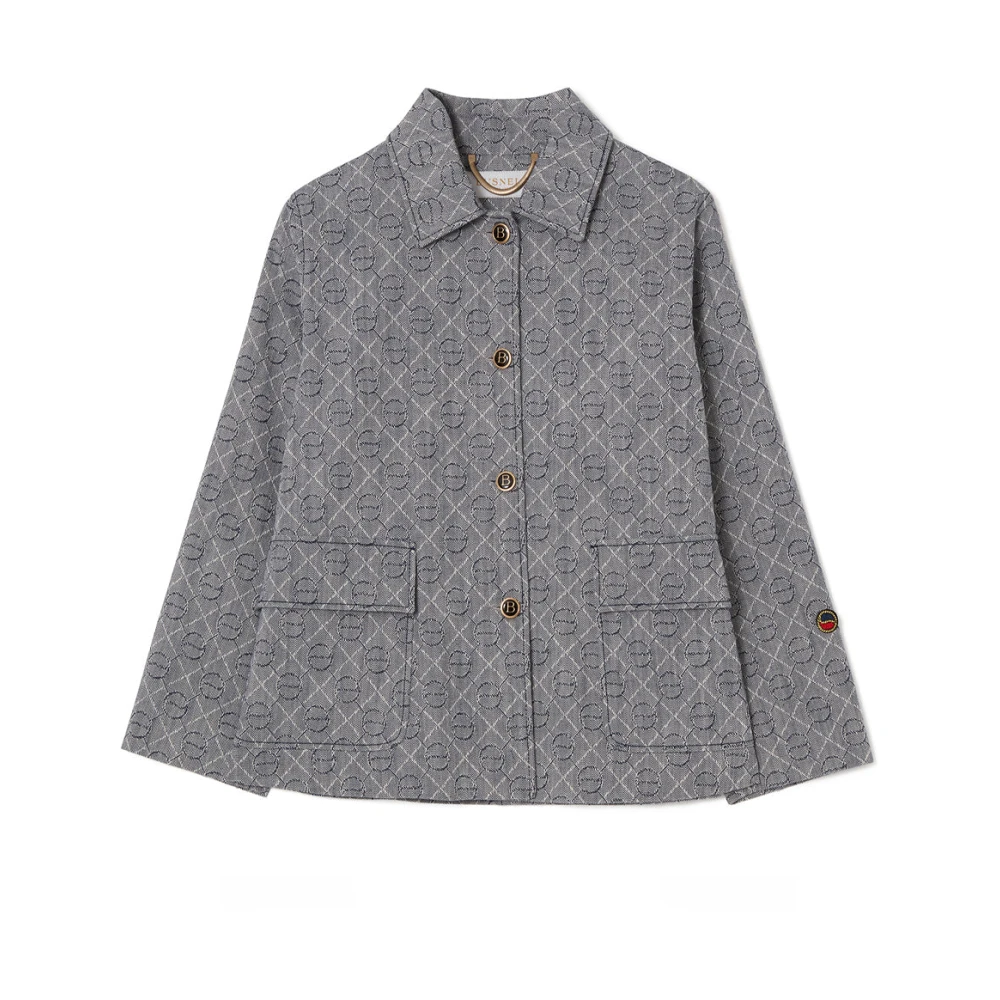 Busnel Logo Denim Jack Blue Dames