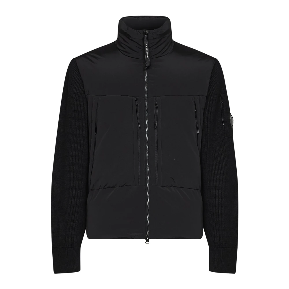 C.p. Company Uomo Nero - Giacca In Maglia Di Lana Imbottita - Jackets - M