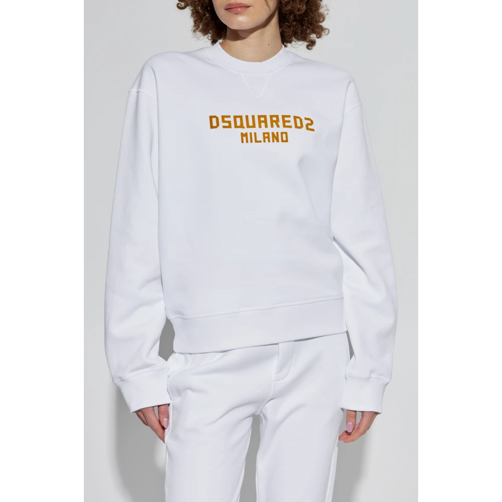 Dsquared2 Sweatshirt met logo White Dames