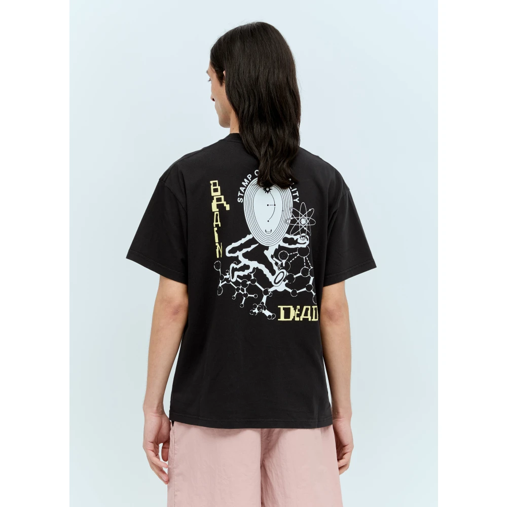 Brain Dead Grafische Print Tech T-Shirt Black Heren