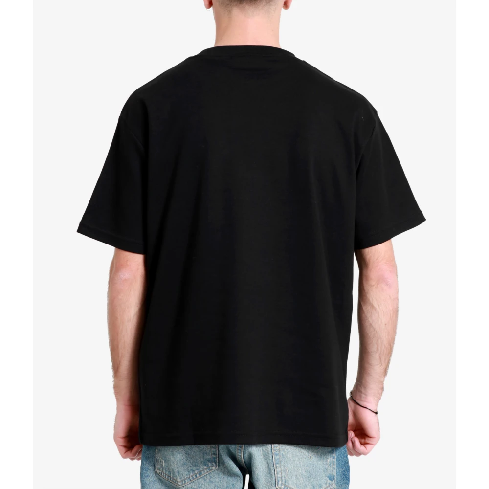 Gcds Logo Loose Ronde Hals Katoenen T-Shirt Black Heren