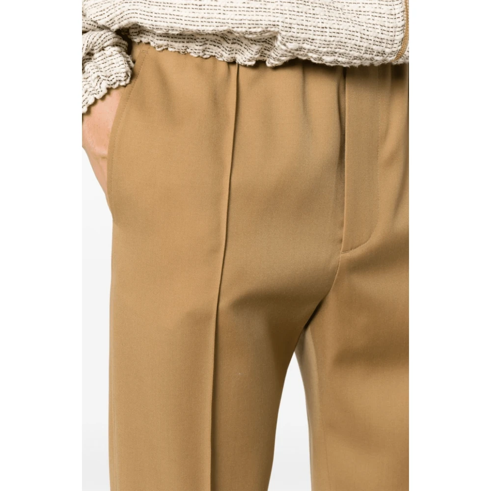 Lanvin Beige Wol Tapered Broek Beige Heren