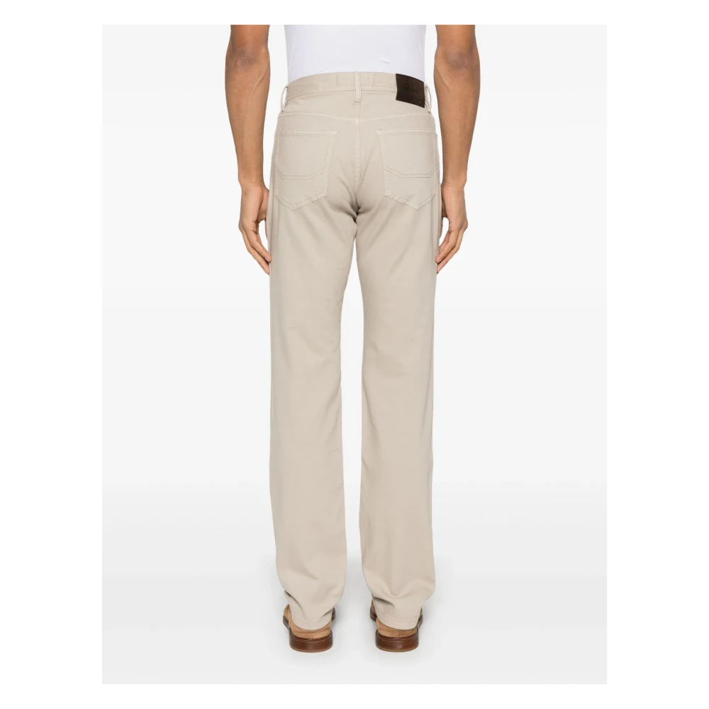 Brioni Klassieke Denim Jeans Gemaakt in Italië Beige Heren