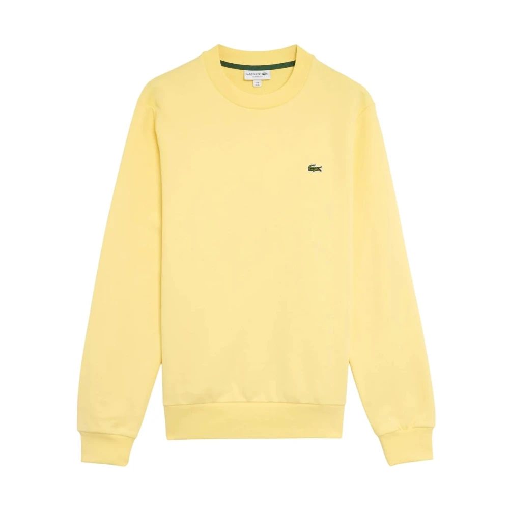 Lacoste Men's Yellow Sweatshirts, Xl, Crew Neck Sweatshirt