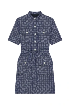 Logo Denim Mini Dress