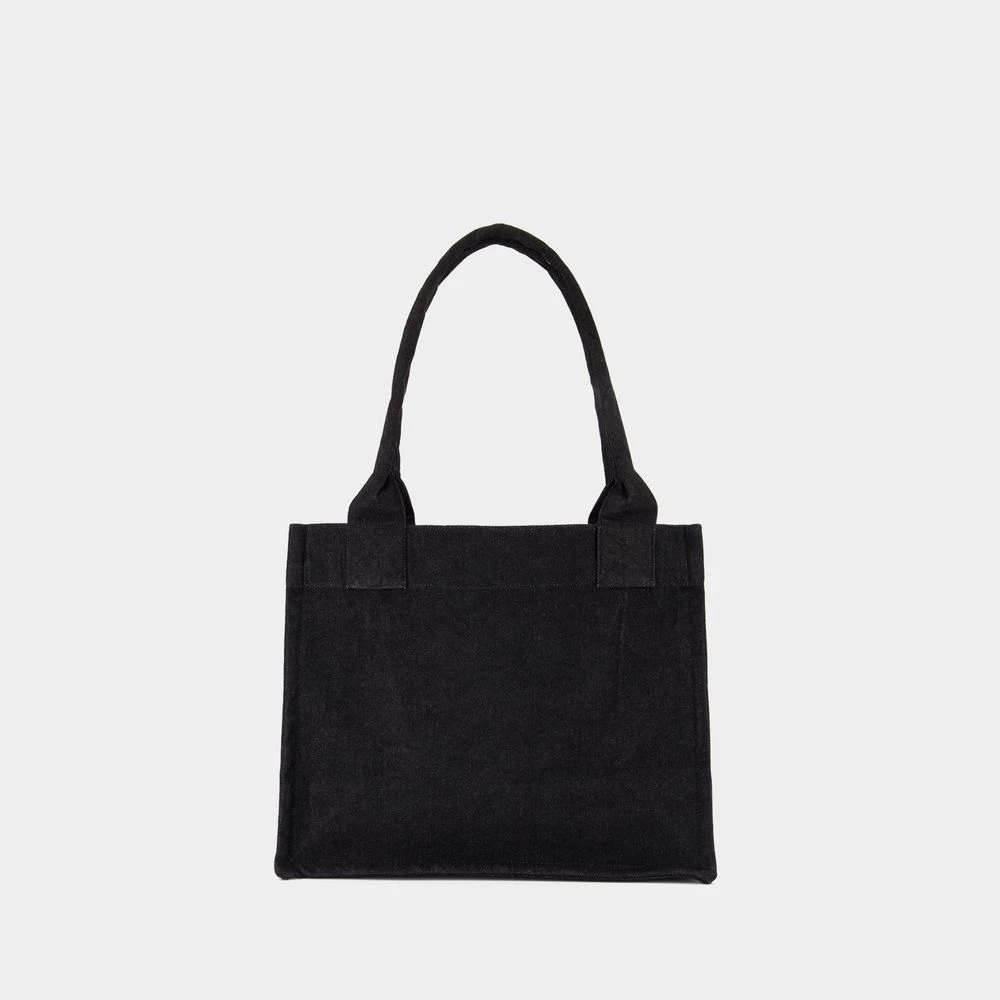 Ganni Zwarte Katoenen Shopper Tas Black Dames