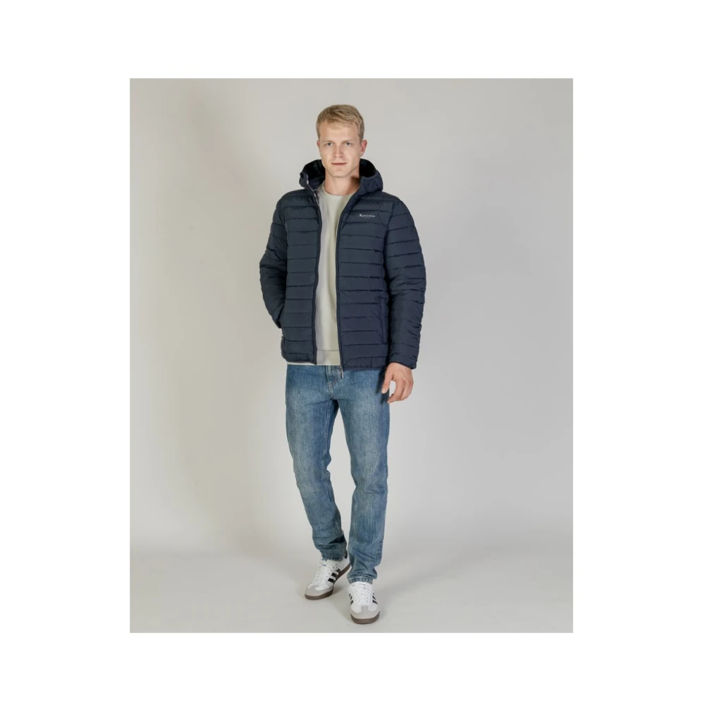 Aquascutum Stijlvolle Bomberjack met Capuchon Blue Heren