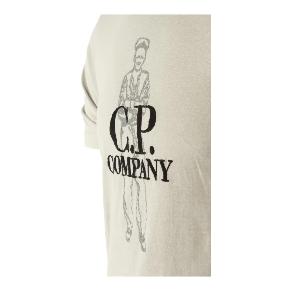 C.P. Company Grijze Katoenen T-shirt voor Heren Gray Heren