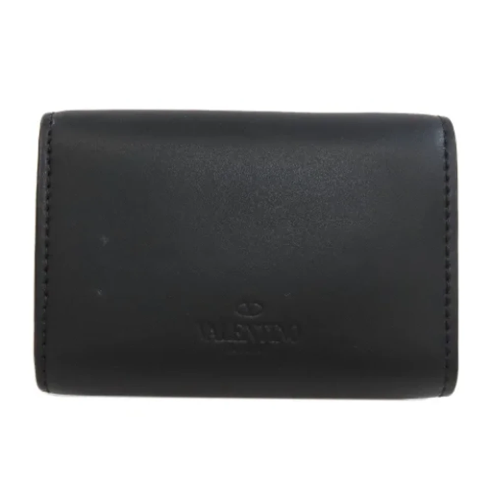 Valentino Vintage Pre-owned Leather wallets Black Dames