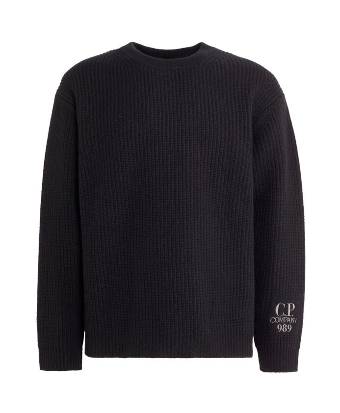 pull-en-laine-noir-avec-logo