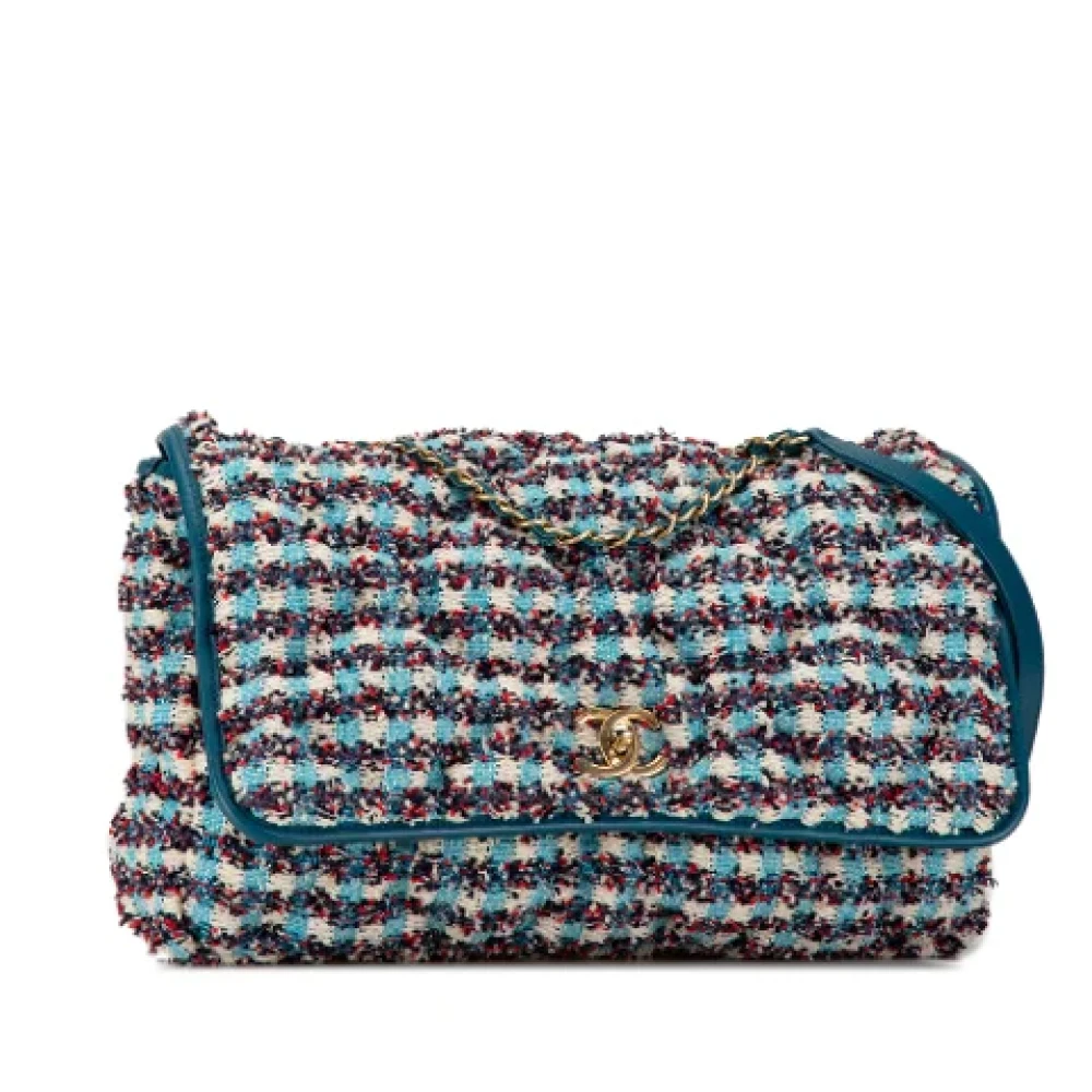 Chanel Vintage Pre-owned Fabric crossbody-bags Blue Dames