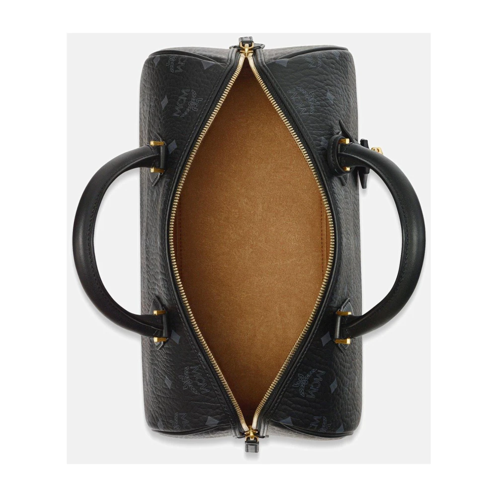 MCM Ella Boston in Visetos Black Dames