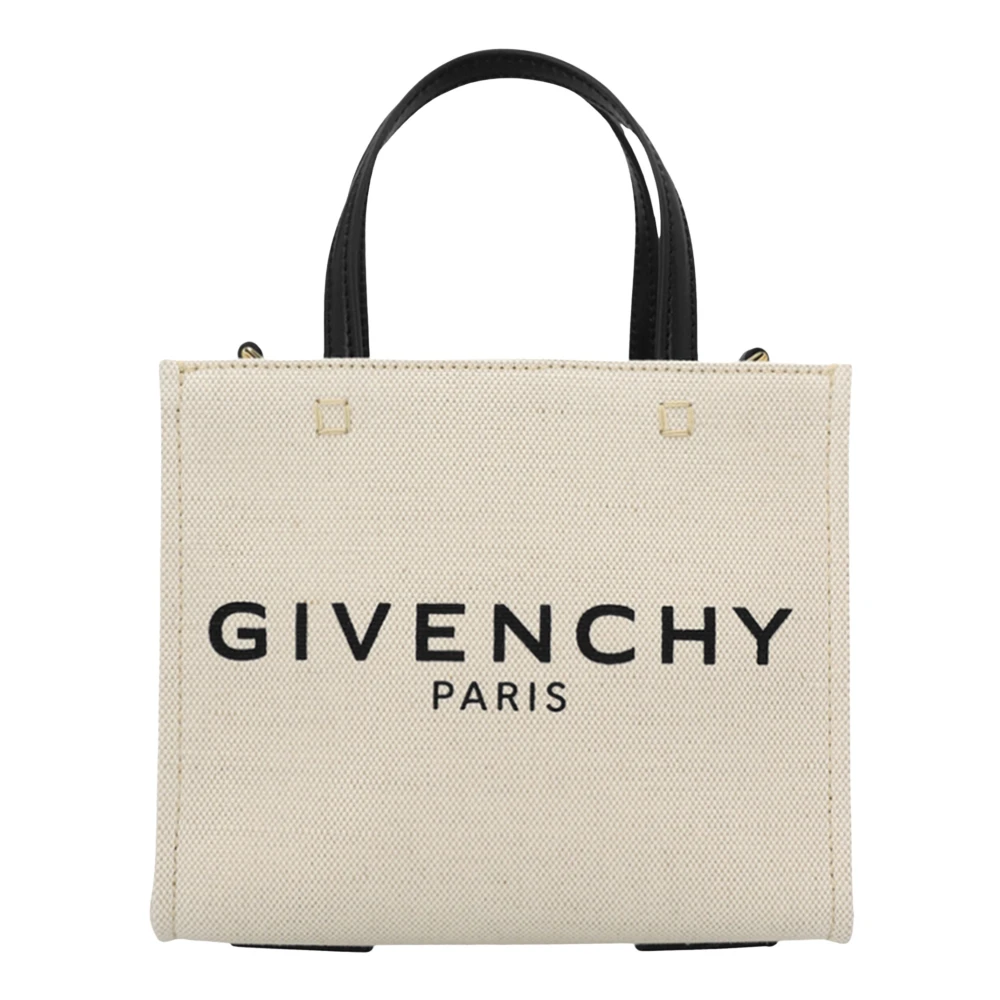Givenchy White Shopping Bags, Female, One Size, Mini Shopping Canvas Handbag