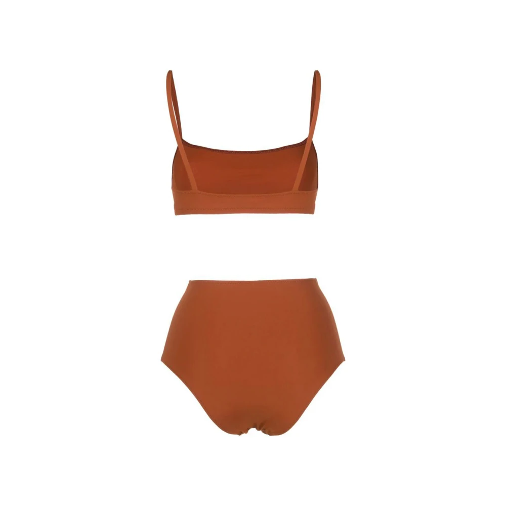 Lido Terra Cotta High-Waisted Bikini Set Brown Dames