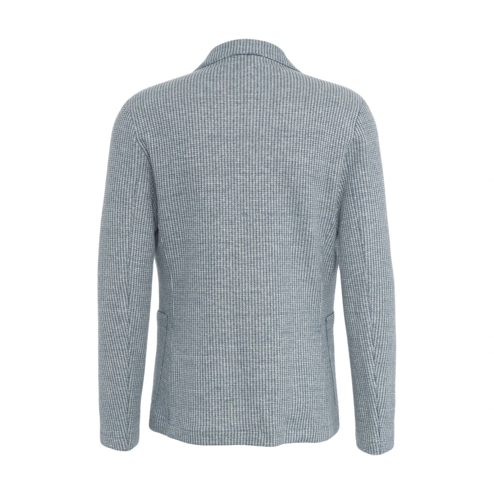 BOB Blauwe Linnen Blend Blazer 'Jake' Blue Heren