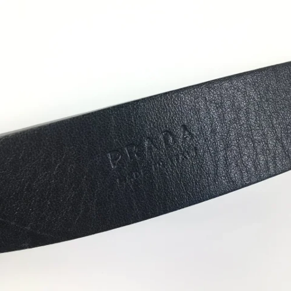 Prada Vintage Pre-owned Leather belts Black Dames
