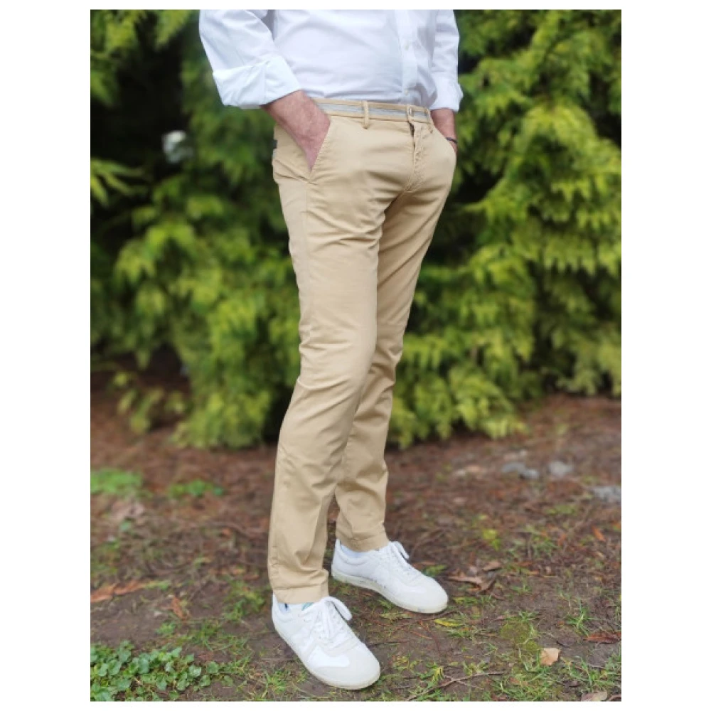 Mason's Slim Fit Torino University Broek Beige Heren