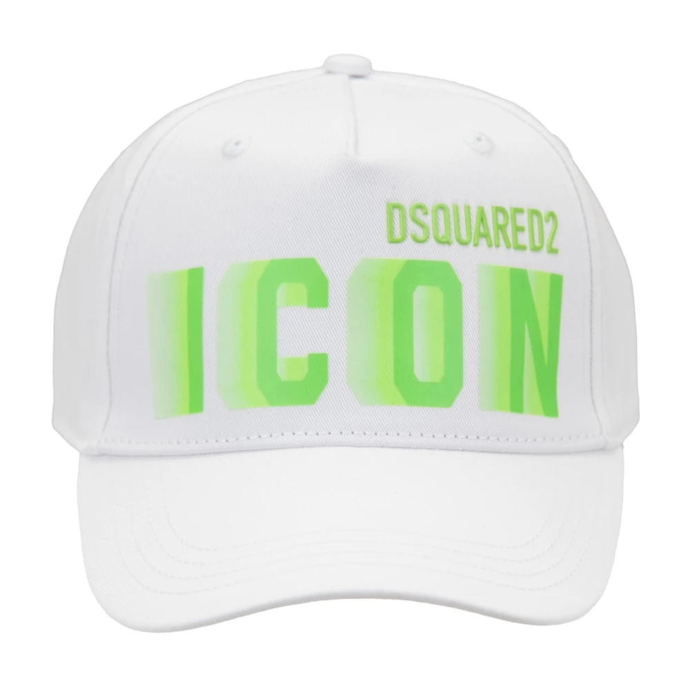 Dsquared2 Unisex White Iconic Baseball Cap With Buckle Closure