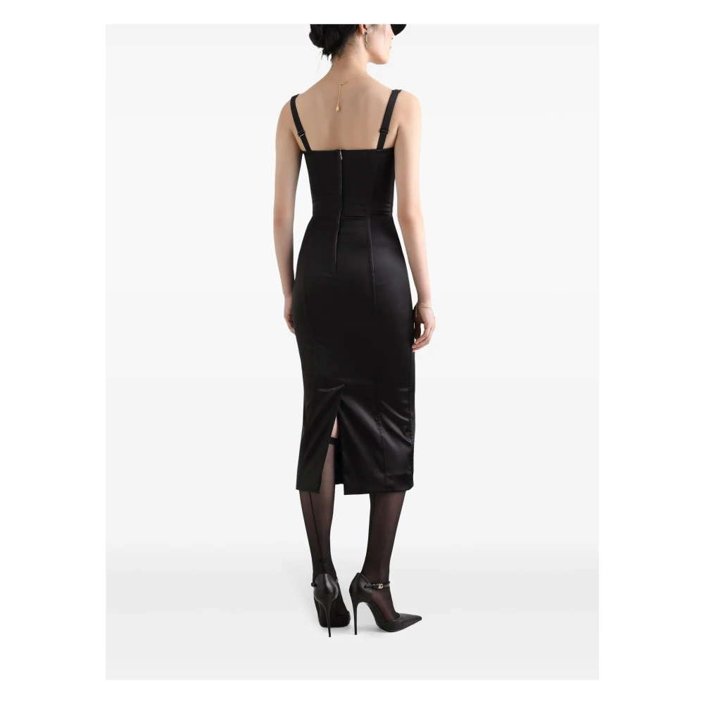 Dolce & Gabbana Zwarte Jurk met Sweetheart Halslijn Black Dames