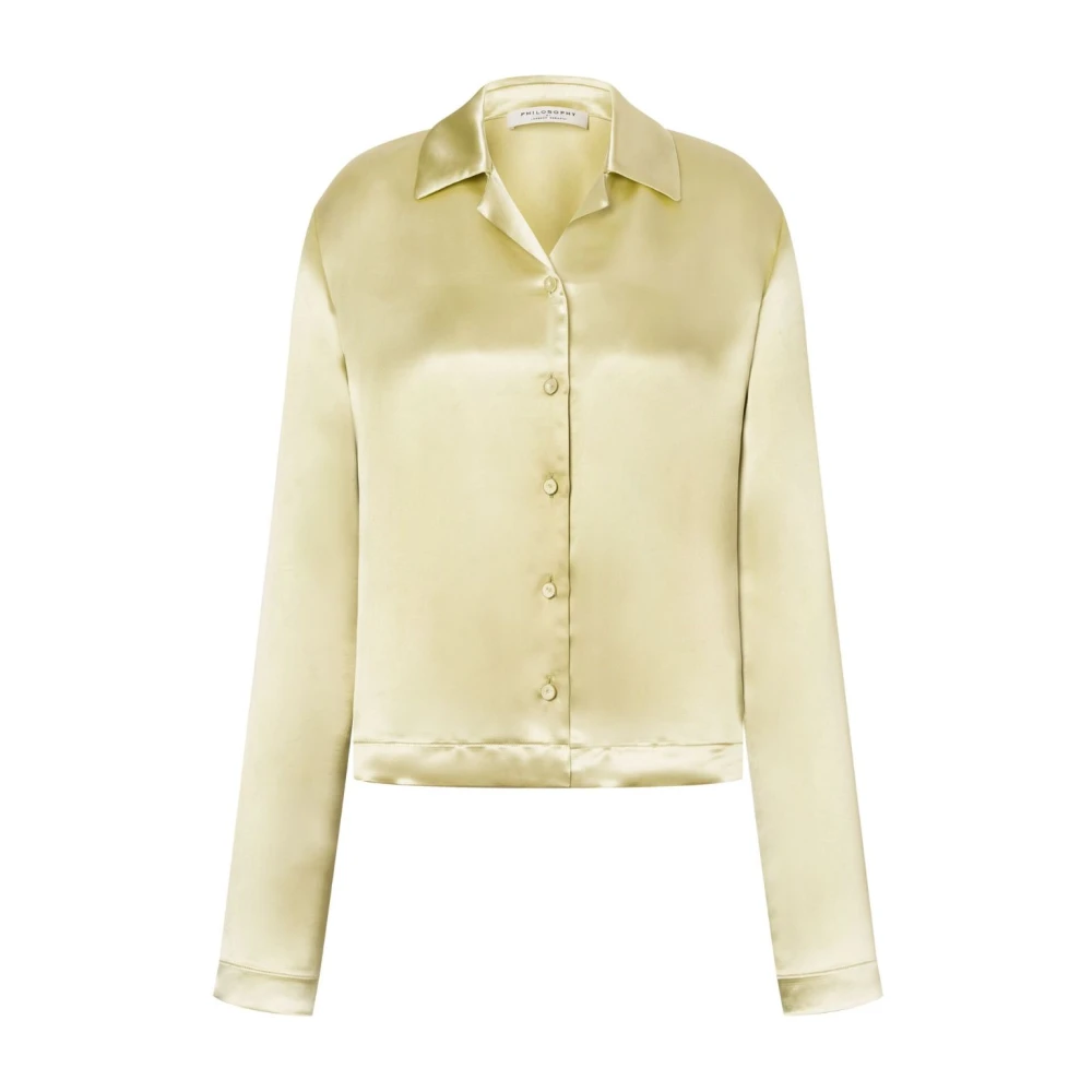 Philosophy di Lorenzo Serafini Gele Shirt Camicia Yellow Dames