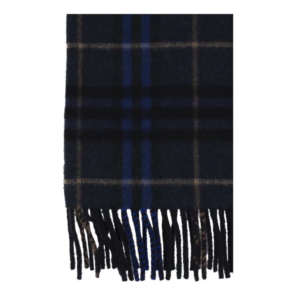 Burberry Kasjmier sjaal met ruitpatroon Blue Unisex