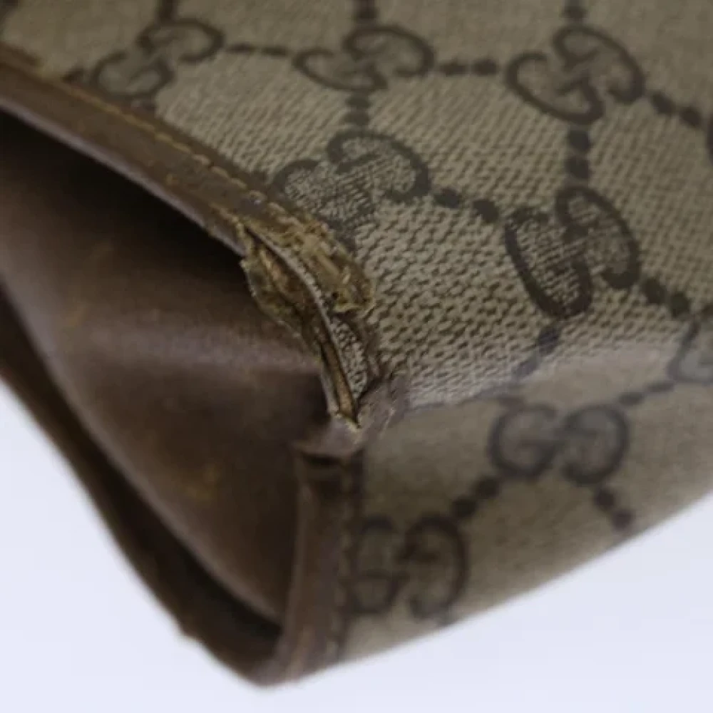 Gucci Vintage Pre-owned Leather clutches Beige Dames