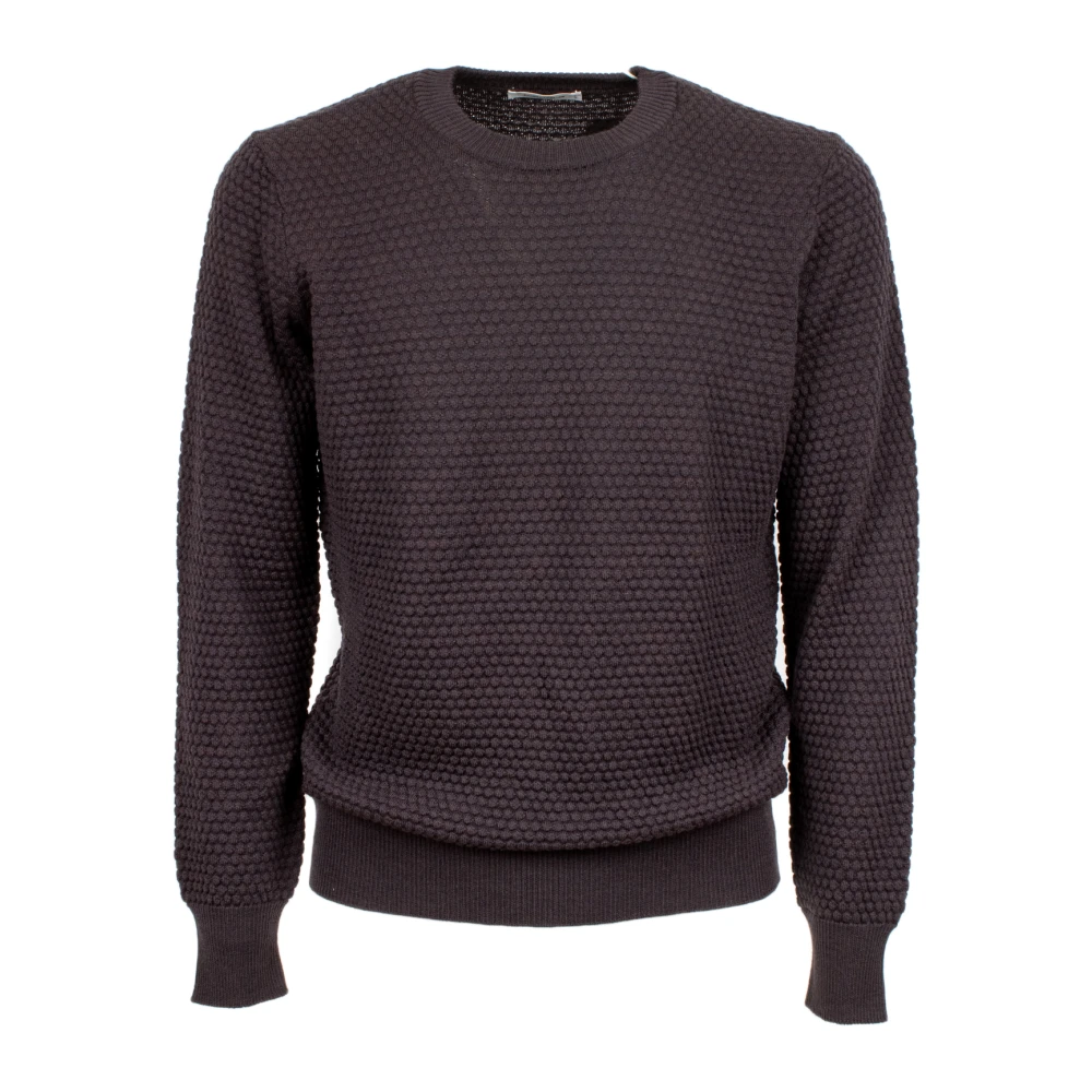 Kangra Brown Round-Neck Knitwear, Male, 3XL, Maglia Girocollo