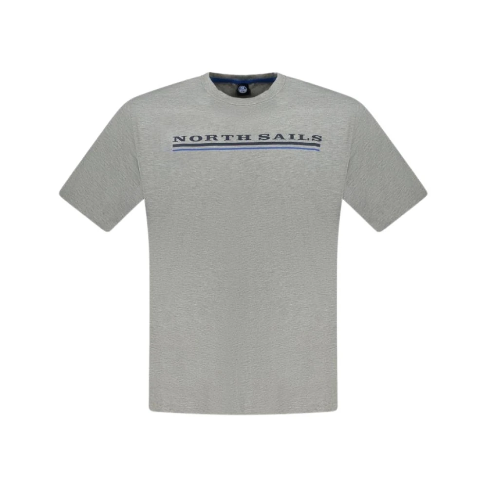 North Sails Cotton T-Shirt - Male - T-Shirts - Gray - 2XL - Tops