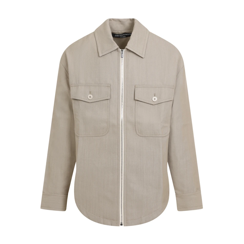 Jacquemus Stijlvolle Nude & Neutrals Jas Beige Heren