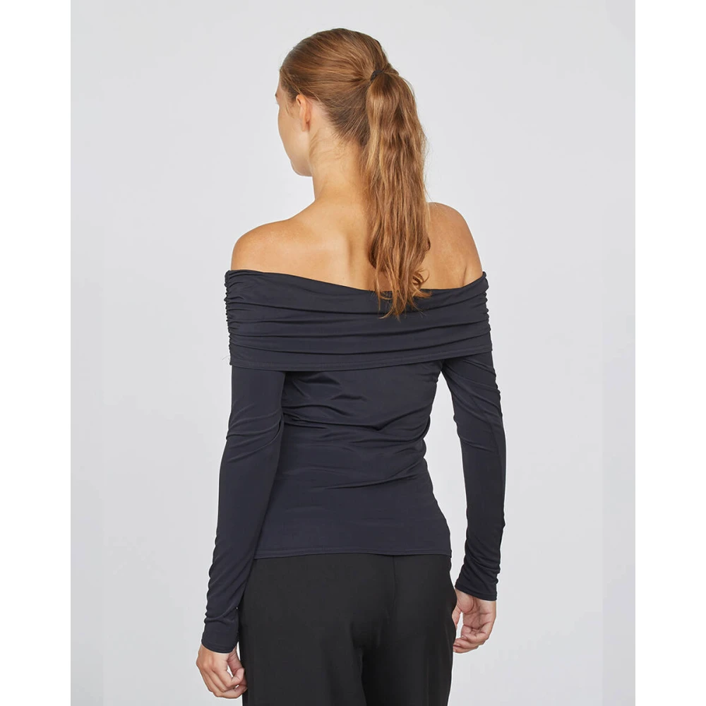 Sisters Point Lange Mouw Blouse Nubi-T Black Dames