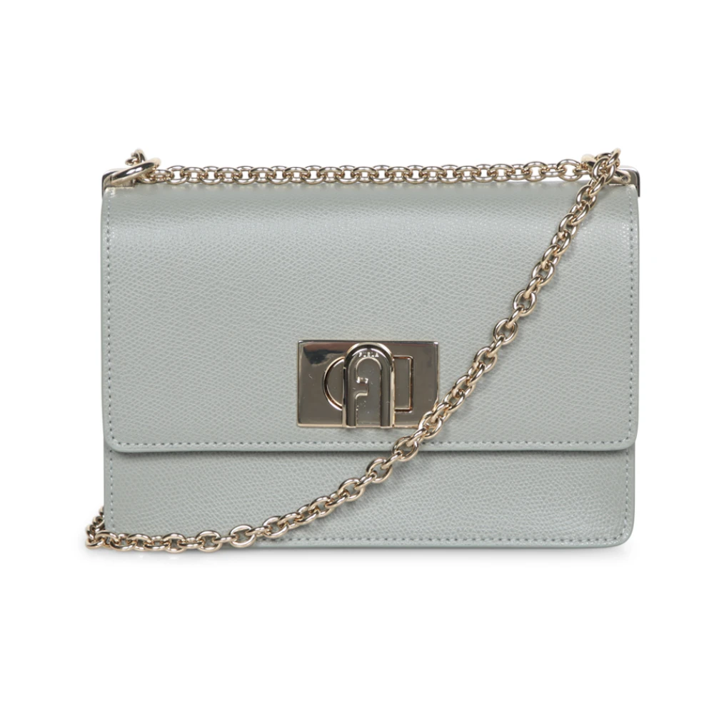 Furla Elegante Agave Leren Tas met Gouden Slot Green Dames